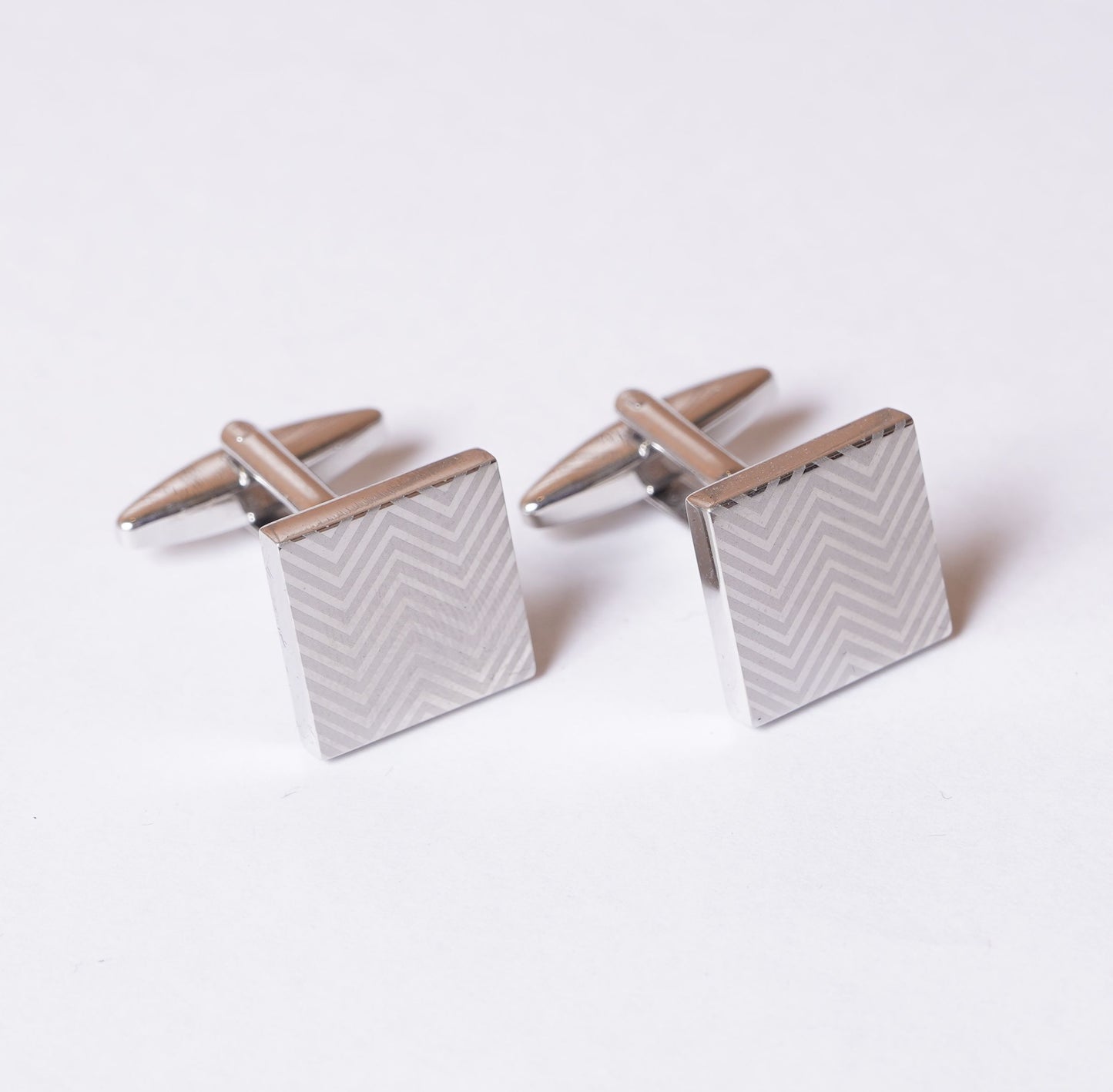 elizabeth parker / スクエア シルバー カフリンクス
