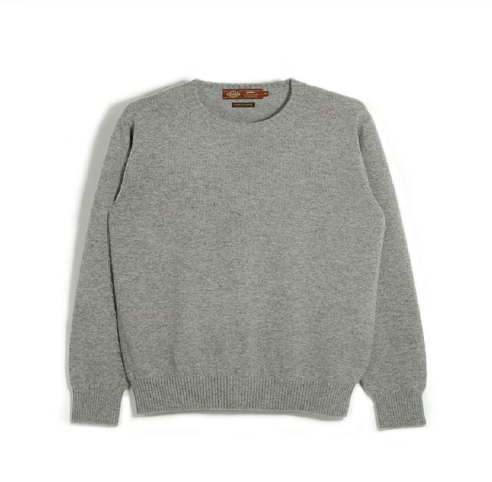 GIM / MONGOLIAN CASHMERE Crew Neck Knit 【ライトグレー