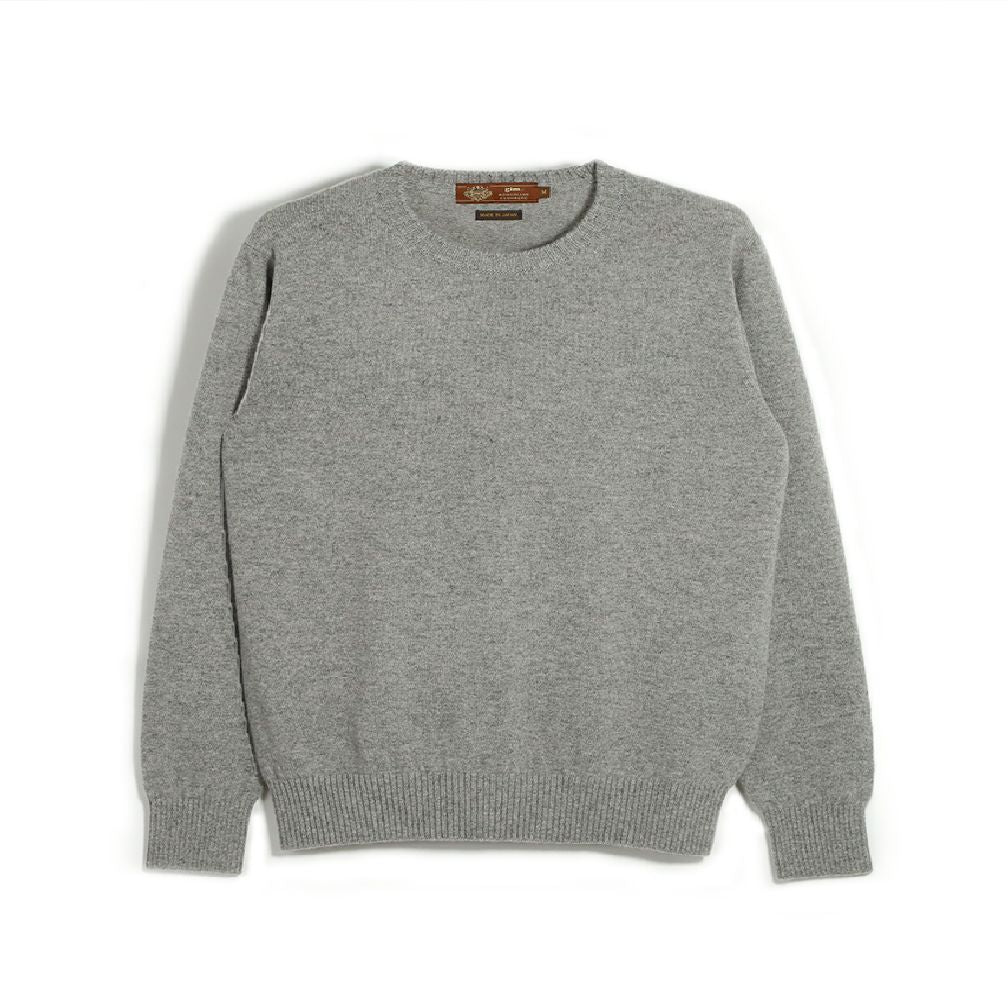 GIM / MONGOLIAN CASHMERE Crew Neck Knit 【ライトグレー】
