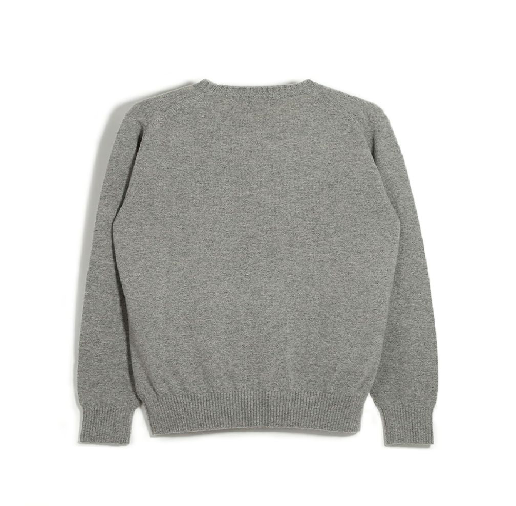 GIM / MONGOLIAN CASHMERE Crew Neck Knit 【ライトグレー】