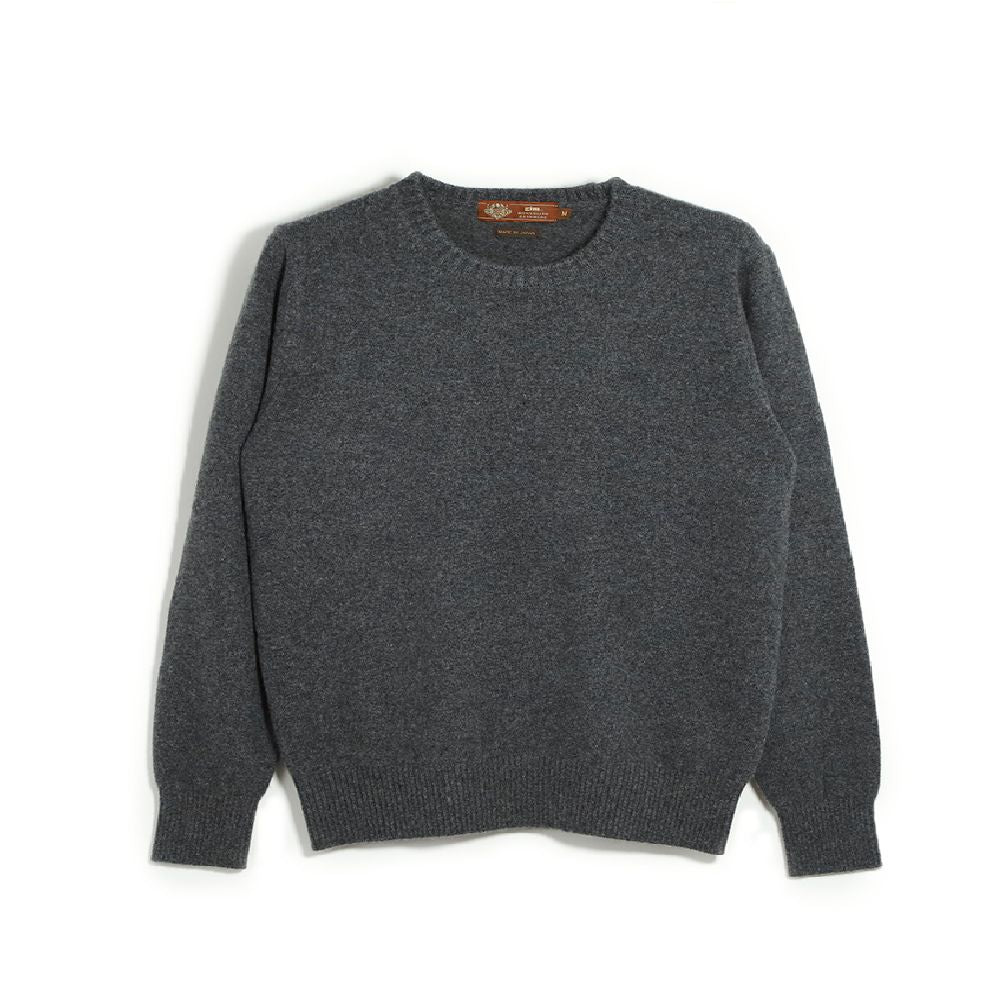 GIM / MONGOLIAN CASHMERE Crew Neck Knit 【ダークグレー】