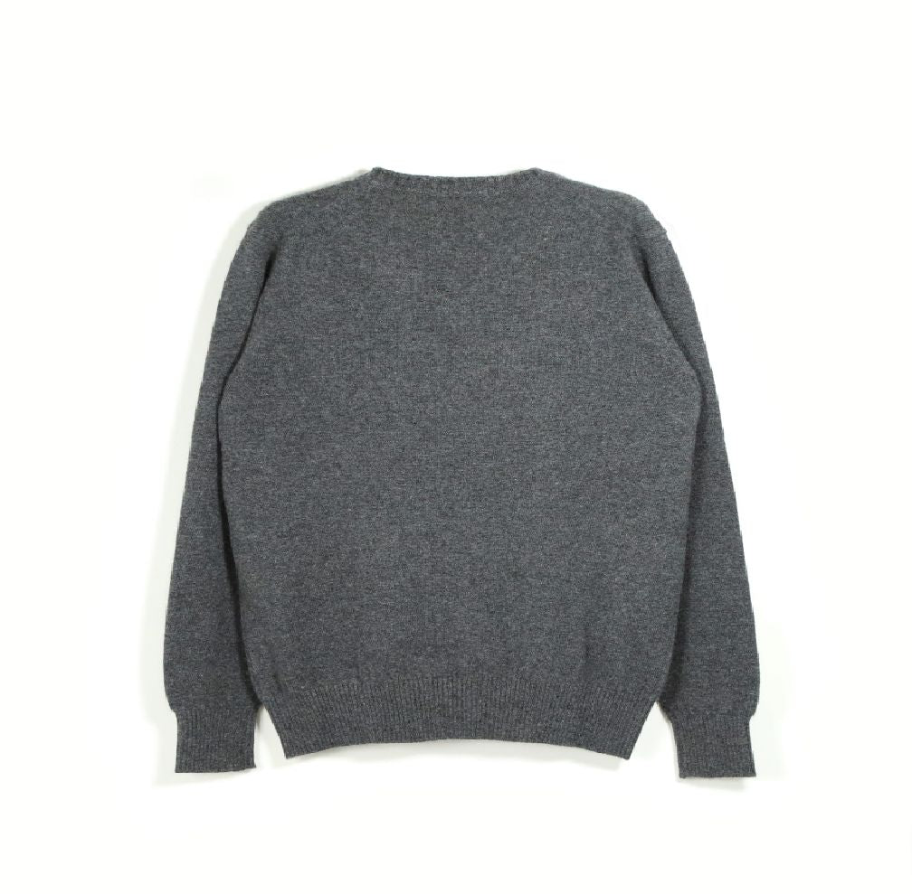 GIM / MONGOLIAN CASHMERE V-Neck Knit 【ダークグレー】