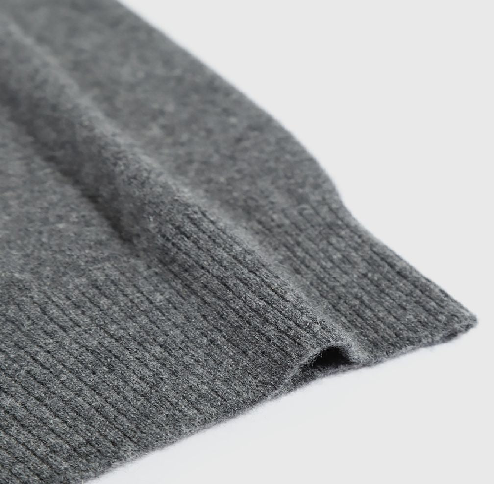 GIM / MONGOLIAN CASHMERE Crew Neck Knit 【ダークグレー】