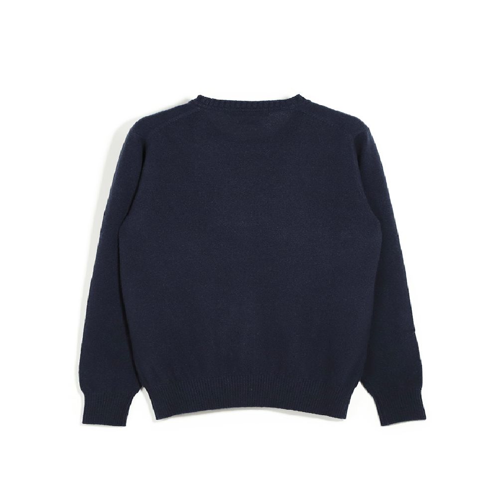 GIM / MONGOLIAN CASHMERE Crew Neck Knit 【ネイビー】