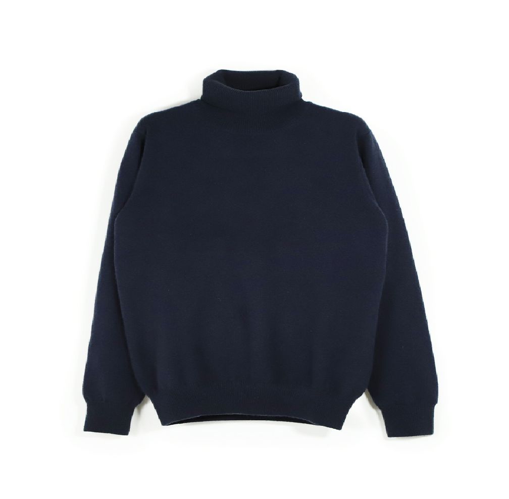 GIM / MONGOLIAN CASHMERE Turtle Neck Knit 【ネイビー】